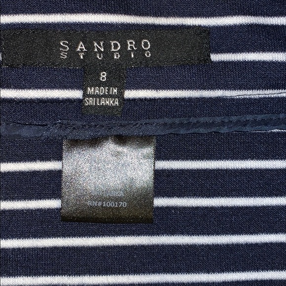 Sandro Dark Navy and White skirt - Size 8 - Picture 2 of 7